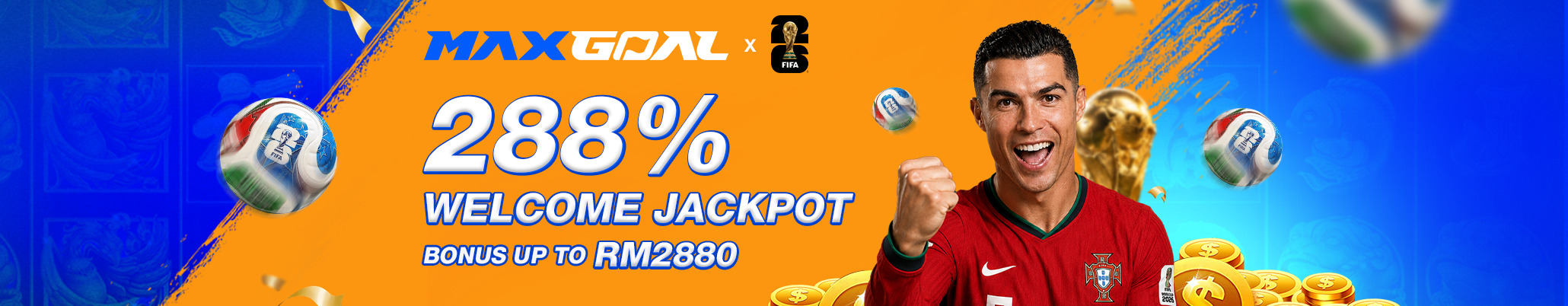 MaxGoal welcome promotion banner