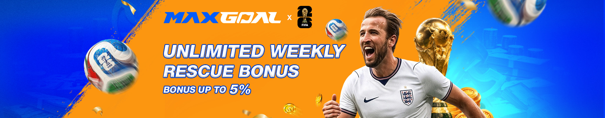 MaxGoal weekly rescue bonus banner
