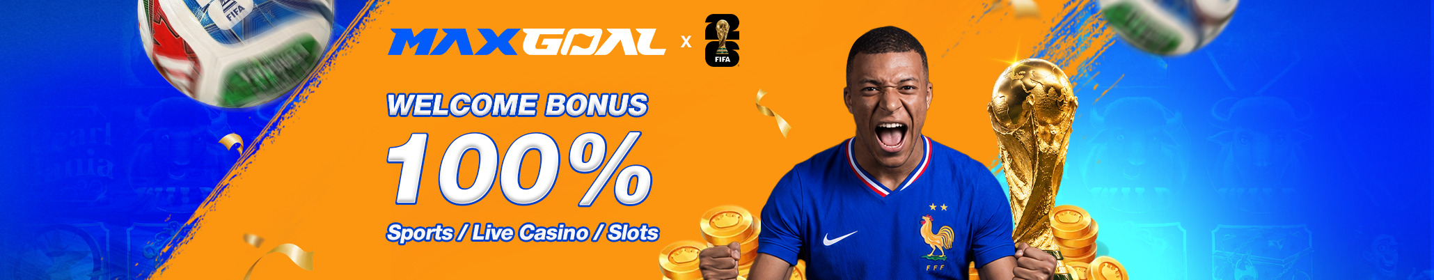 MaxGoal welcome bonus banner